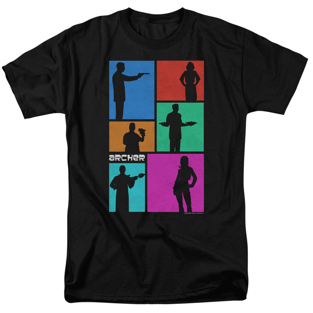 Archer Silhouettes Mens T Shirt Black - clothing by TeeHivey.com