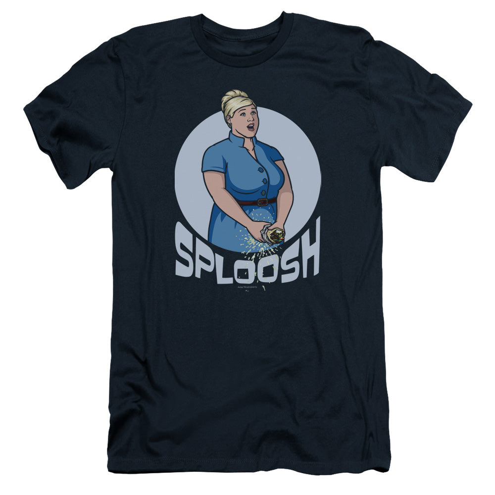 Archer Sploosh Slim Fit Mens T Shirt Navy Blue - clothing by TeeHivey.com
