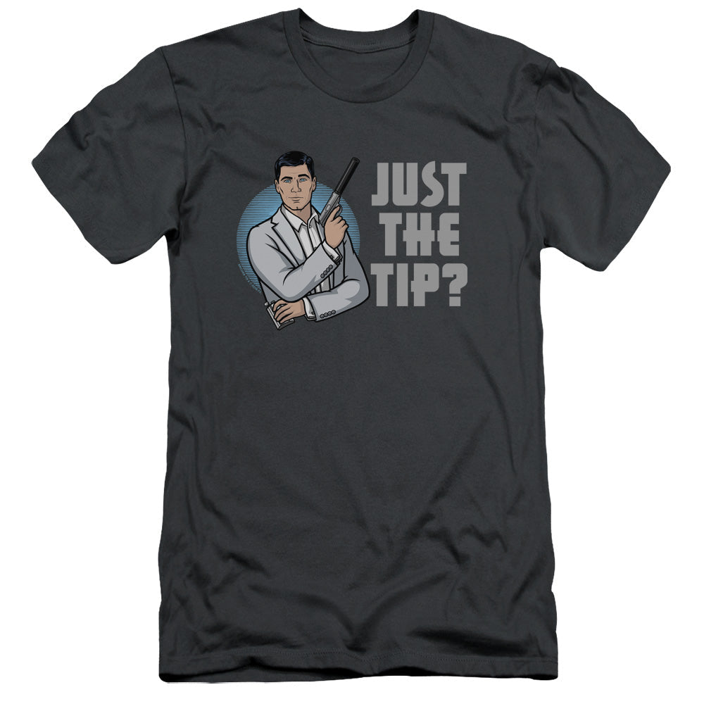 Archer Tip Slim Fit Mens T Shirt Charcoal - clothing by TeeHivey.com