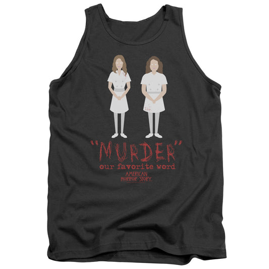 American Horror Story Murder Mens Tank Top Shirt Charcoal