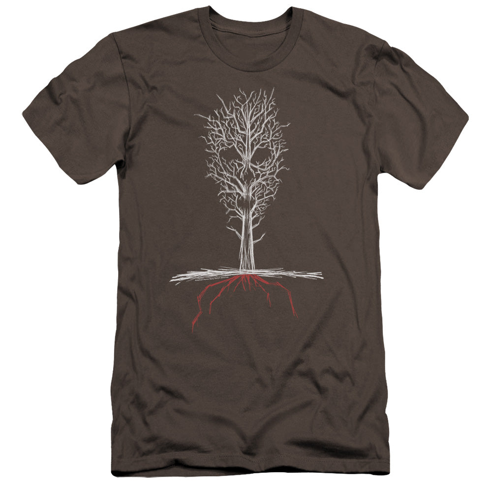 American Horror Story Scary Tree Premium Bella Canvas Slim Fit Mens T Shirt Charcoal