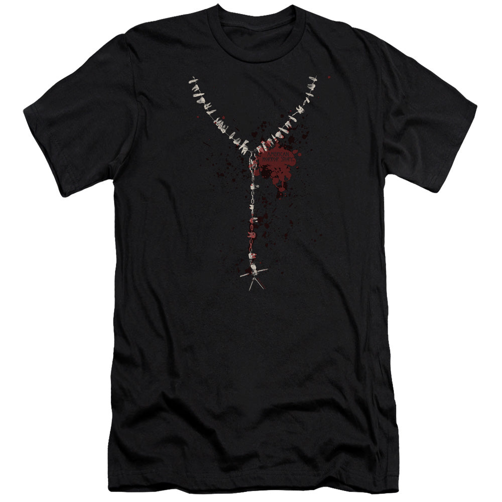 American Horror Story Necklace Slim Fit Mens T Shirt Black