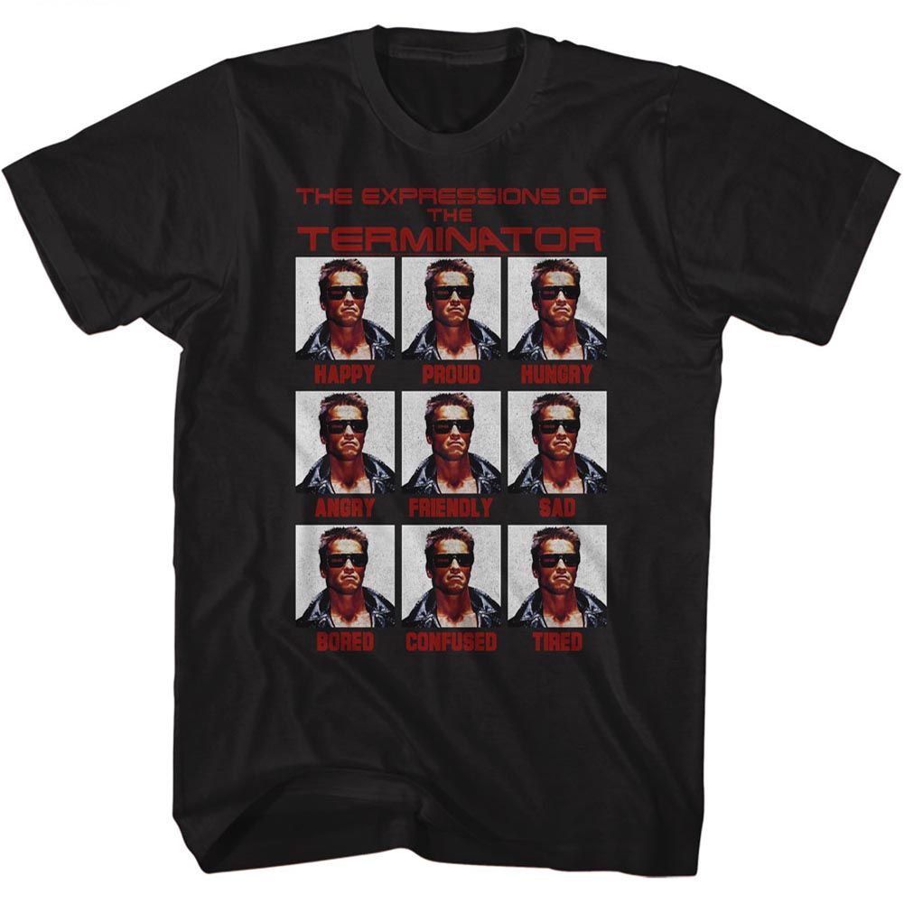 Terminator - Expressions - Short Sleeve - Adult - T-Shirt - clothing by TeeHivey.com