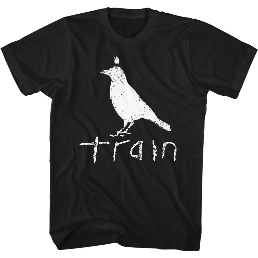 Train - White Crow Logo - Short Sleeve - Adult - T-Shirt - clothing by TeeHivey.com