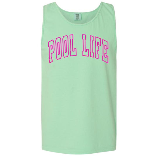 Tank Top - Pool Life Pink PUFF Comfort Colors Tank Top