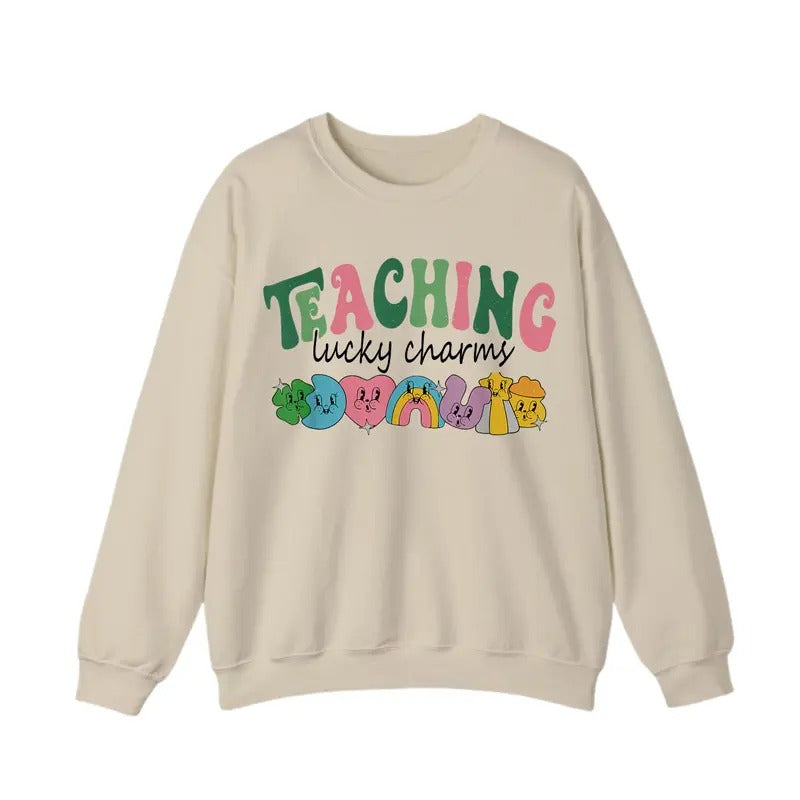 Teaching Lucky Charms Sweatshirt, Lucky Teacher Sweatshirt, Saint Patrick's Day Teacher Sweatshirt, Gift For Men And Women
