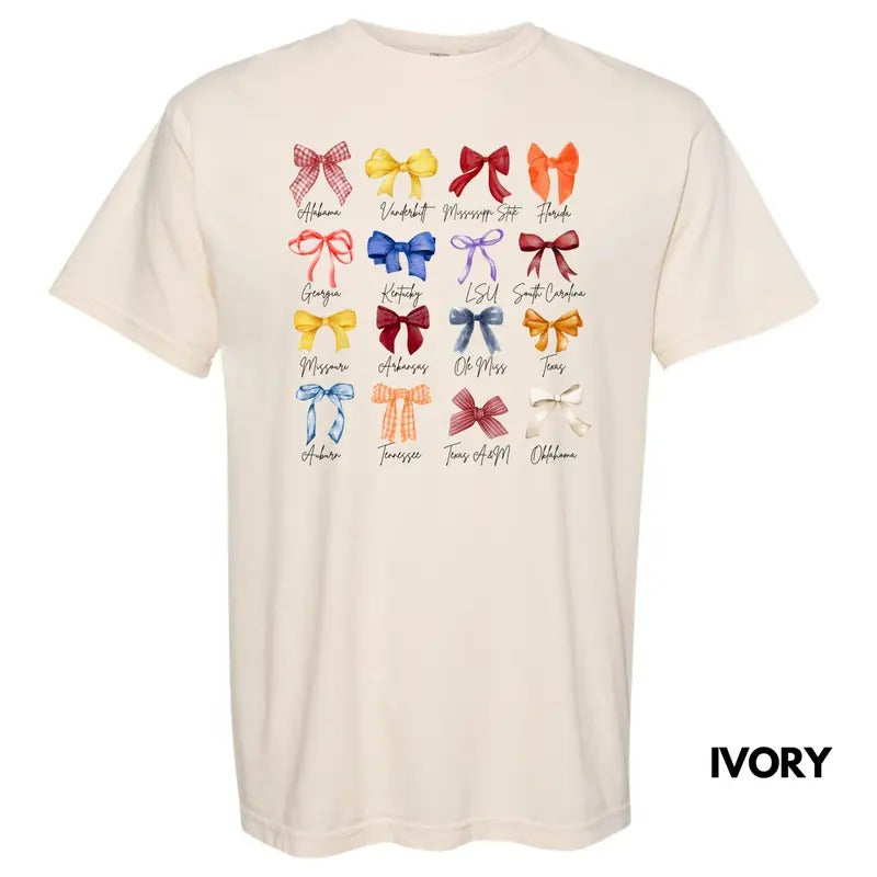 Team Of Bows Collage Comfort Colors T-Shirt 'NLB'