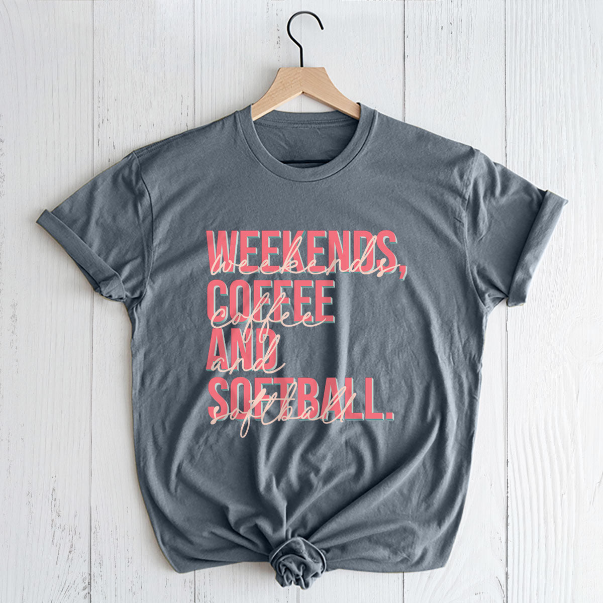 Weekends Coffee Softball - clothing by TeeHivey.com
