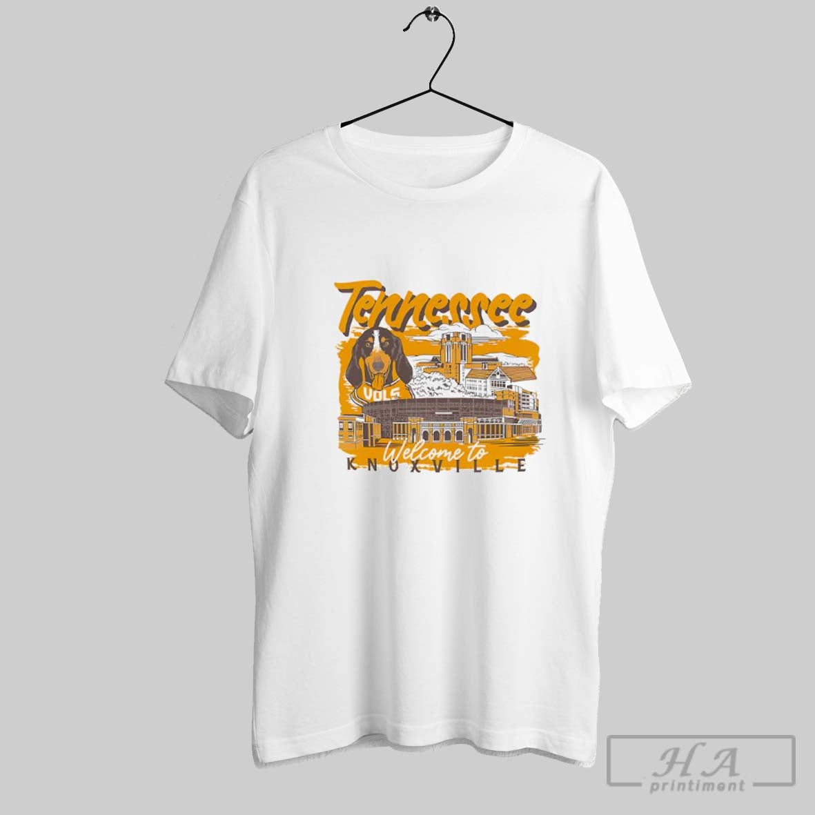 Tennessee Volunteers Football Welcome To Knoxville Hand Drawn Campus Stack