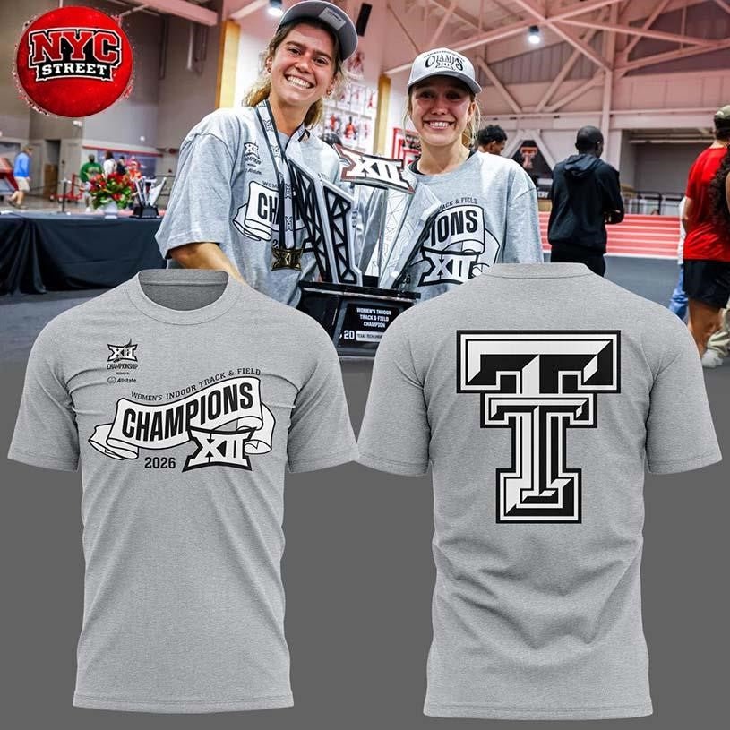 Texas Tech Red Raiders 2026 Women’ s Indoor Track & Field Champions Two Sided Shirt