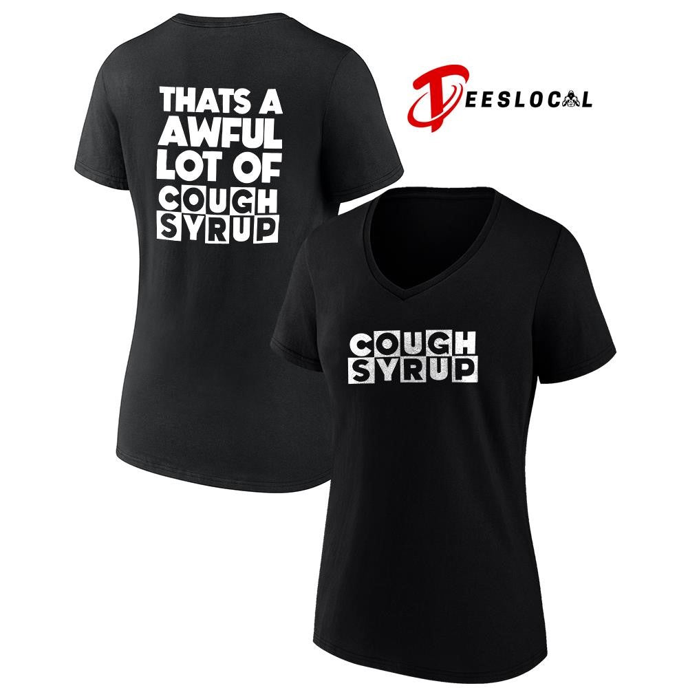 That’s a awful lot cough syrup Cartoon Network logo parody text shirt