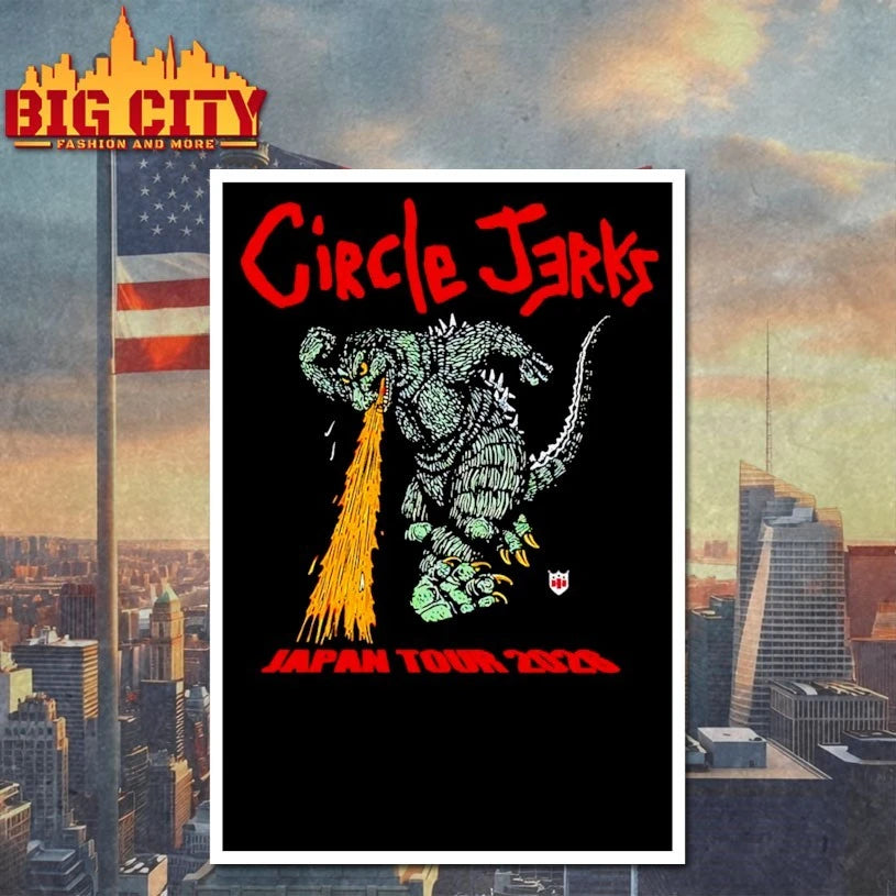 The Circle Jerks Japan Tour 2026 Godzilla T-shirt