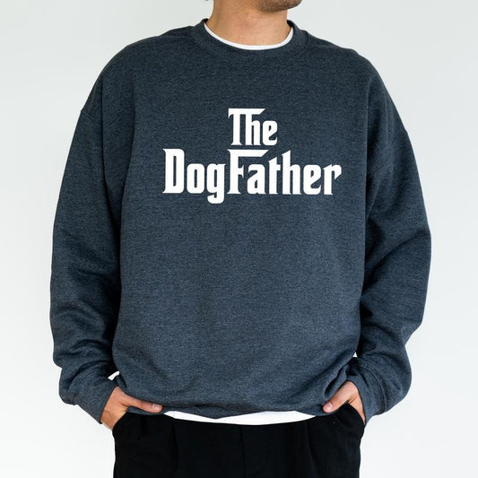 The Dog Father Sweatshirt, Dog Dad Crewneck, Dog Lover Men Long Sleeved Pullover, Funny Daddy Sweater, Gift For Dad