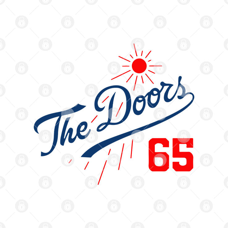The Doors Summer Baseball 65 Los Angeles Dodgers T Shirt