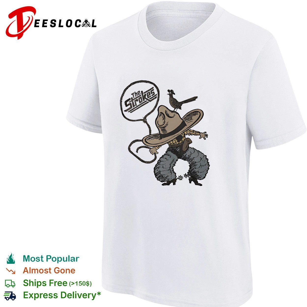 The Strokes cowboy bird poster shirt