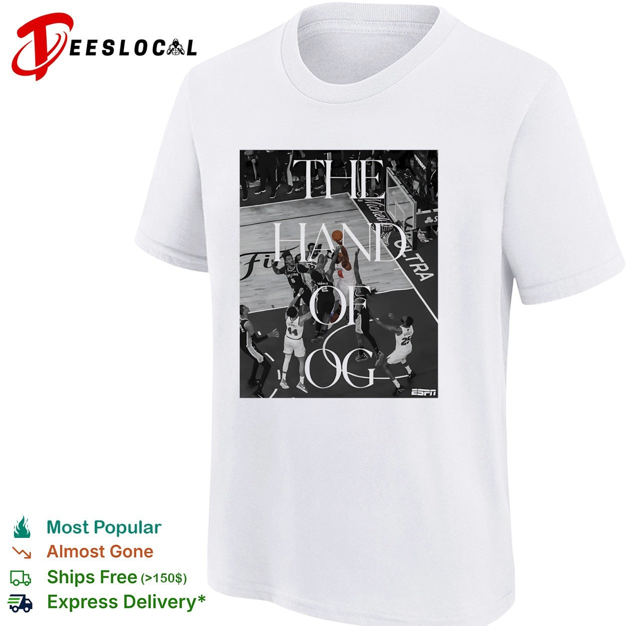 The hand of OG ESPN basketball poster shirt