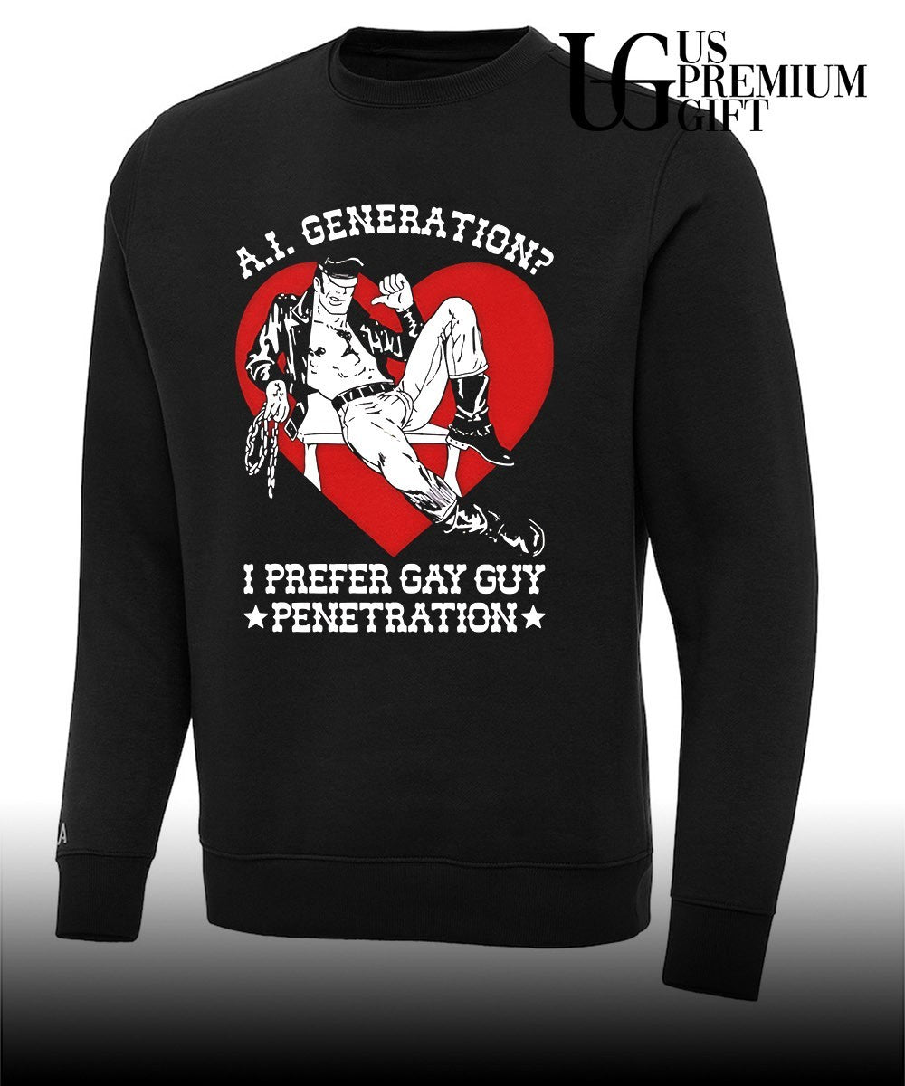 Tom of Finland Leather Man AI Generation I Prefer Gay Guy Penetration shirt