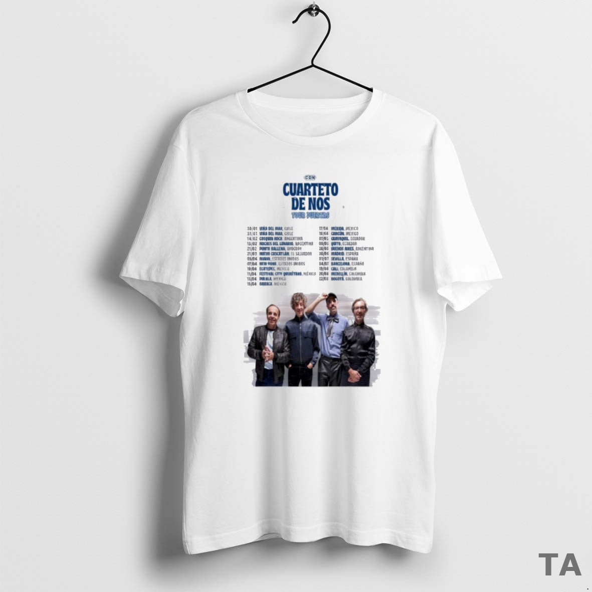 Top Cuarteto De Nos Tour Puertas 2026 T Shirt Sweater - clothing by TeeHivey.com