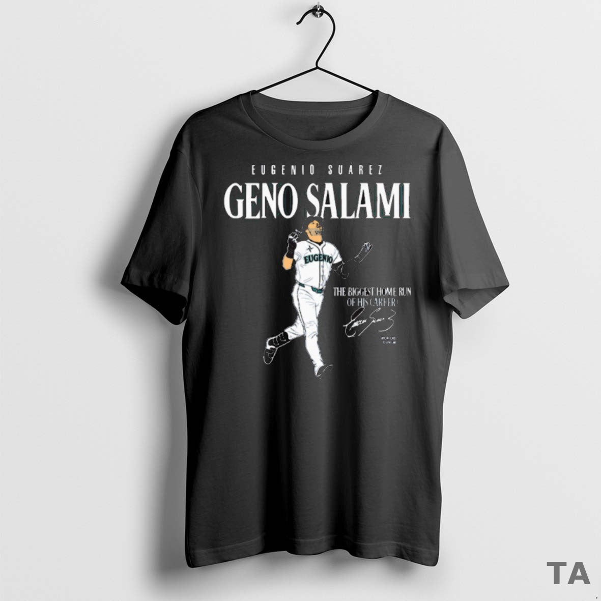 Top Eugenio Suarez Geno Salami The Biggest Home Run Of His Career Seattle Mariners Mlb - clothing by TeeHivey.com