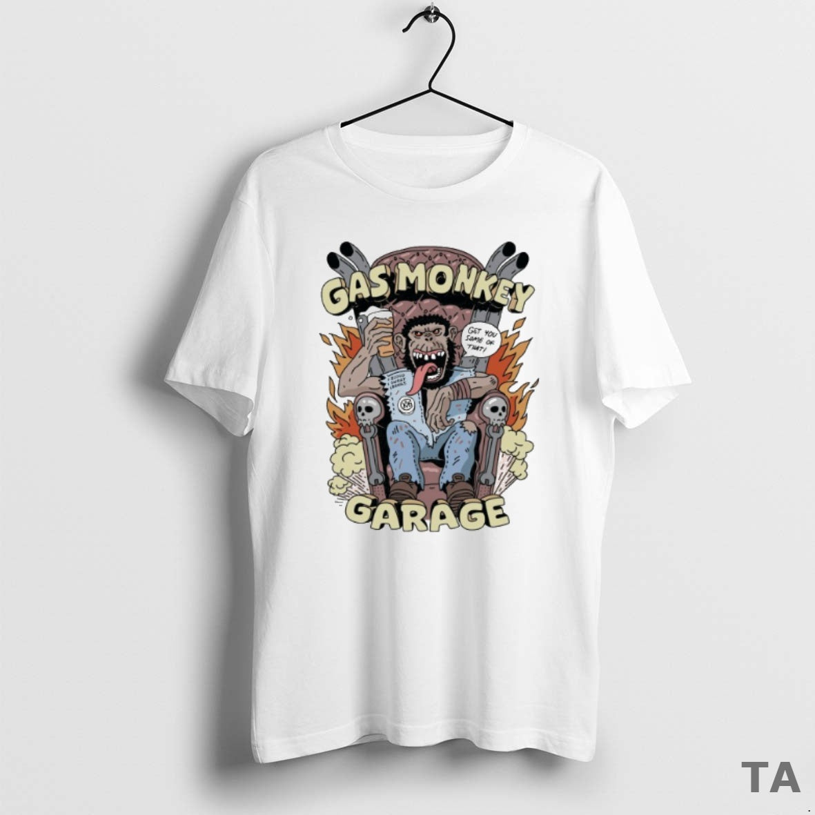 Top Gas Monkey Garage Get You Some Of That King Of Chaos T Shirt Sweater - clothing by TeeHivey.com