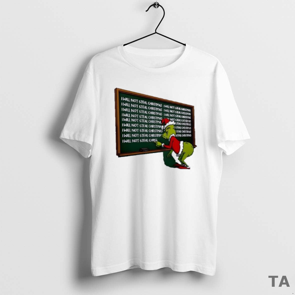 Top Grinch Copied Punishment I Will Not Steal Christmas T Shirt Sweater - clothing by TeeHivey.com