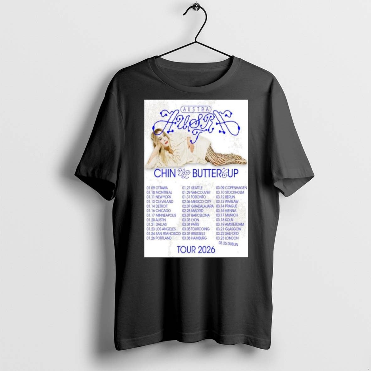Premium Austra Chin Up Buttercup Tour 2026 Long Sleve T Shirts - clothing by TeeHivey.com