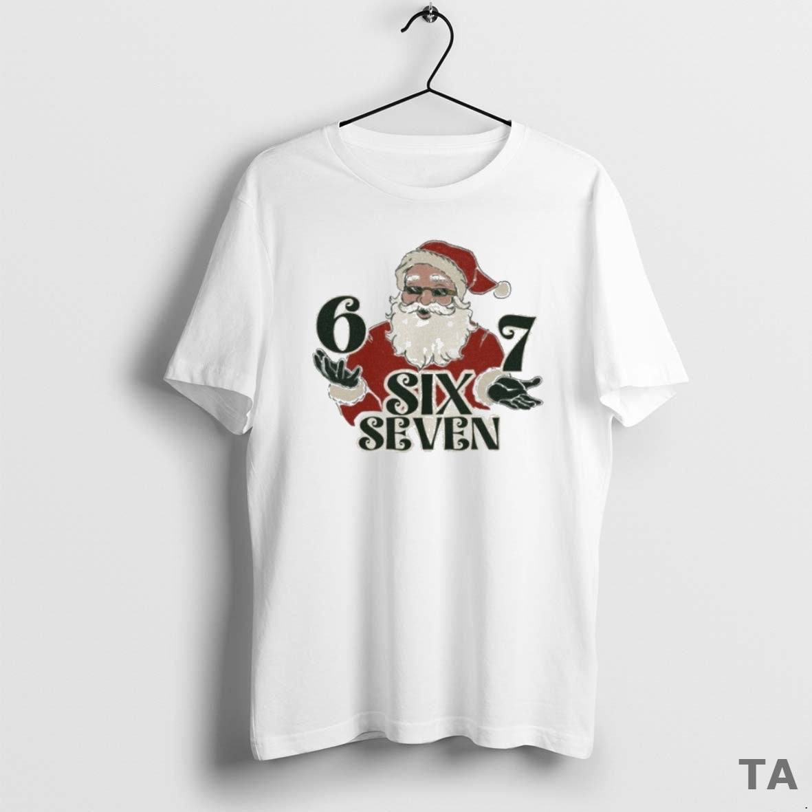 Top Santa Six Seven 67 Hands Holiday Xmas Merry Christmas T Shirt Sweater - clothing by TeeHivey.com