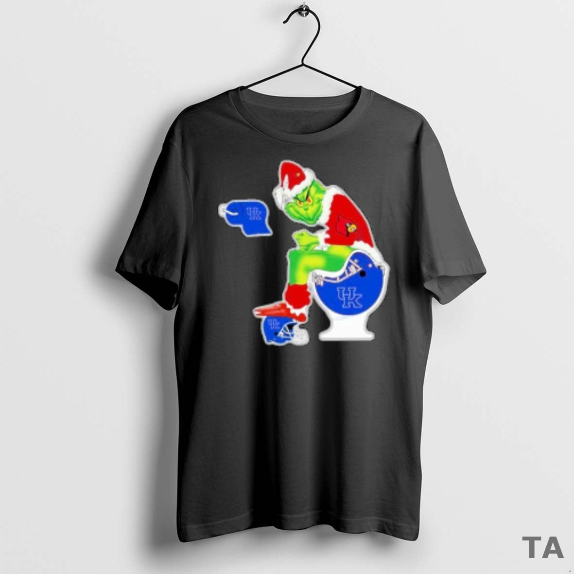 Top The Grinch Louisville Cardinals Sitting On Toilet Kentucky Wildcats Xmas Holiday Christmas - clothing by TeeHivey.com