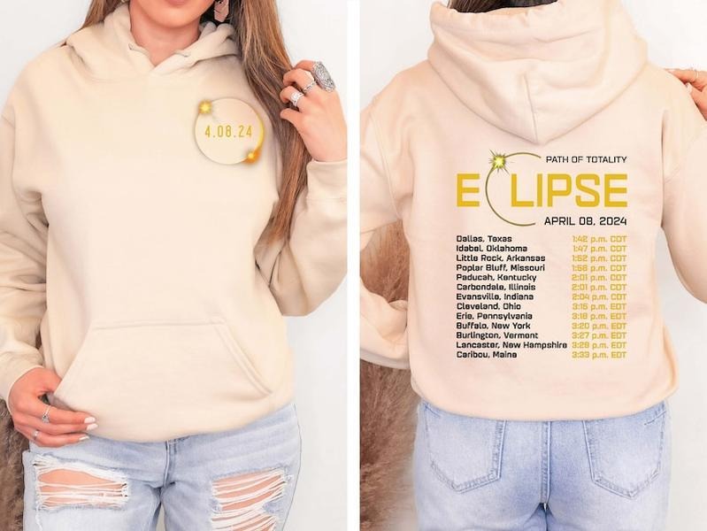 Total Solar Eclipse 8 2024 Sweatshirt, Solar Eclipse 2024 Sweatshirt, Solar Eclipse Hoodie, Gift for Eclipse Lover Hoodie...