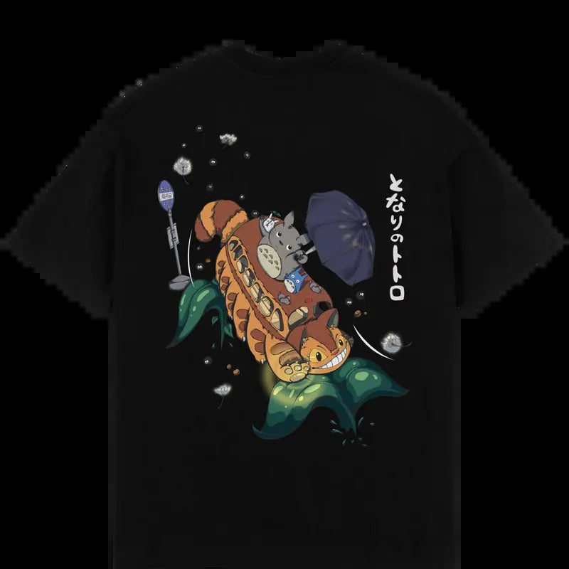 Totoro X Catbus - My Neighbor Totoro Oversize T-Shirt T-shirt Hoodies & Sweatshirts