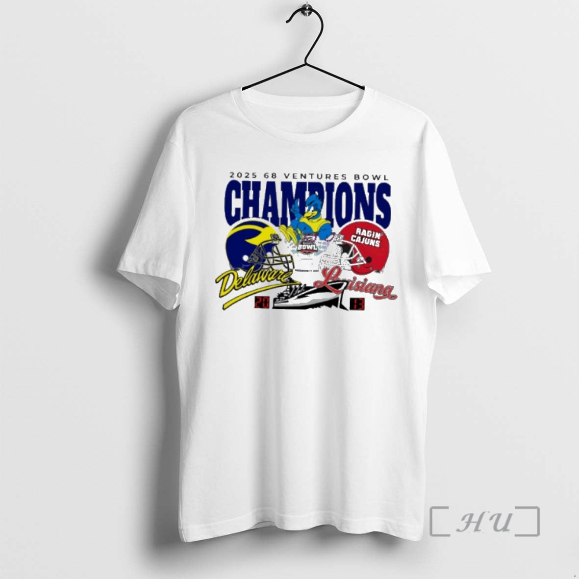 Trending Delaware Blue Hens 20 13 Louisiana Ragin Cajuns 2025 68 Ventures Bowl Champions Premium - clothing by TeeHivey.com