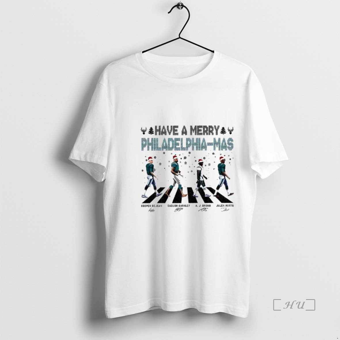 Trending Have A Merry Philadelphia Football Jalen Hurts Saquon Barkley Abbey Road Signature Premium