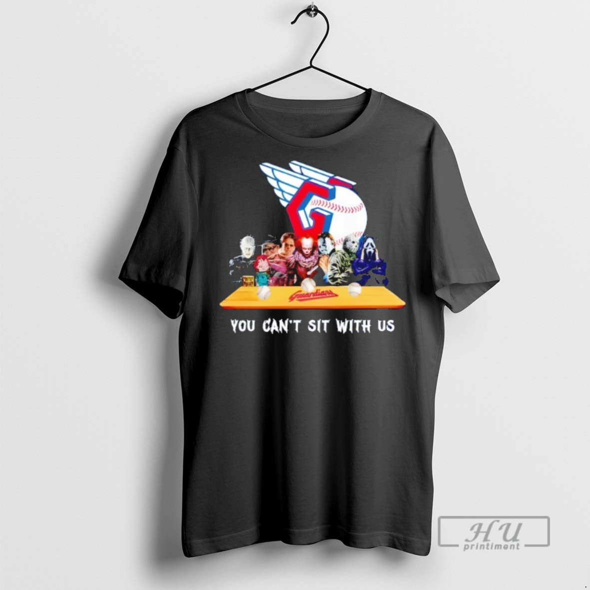 Trending Horror Movie Characters You Cant Sit With Us Cleveland Guardians Halloween Graphic - clothing by TeeHivey.com