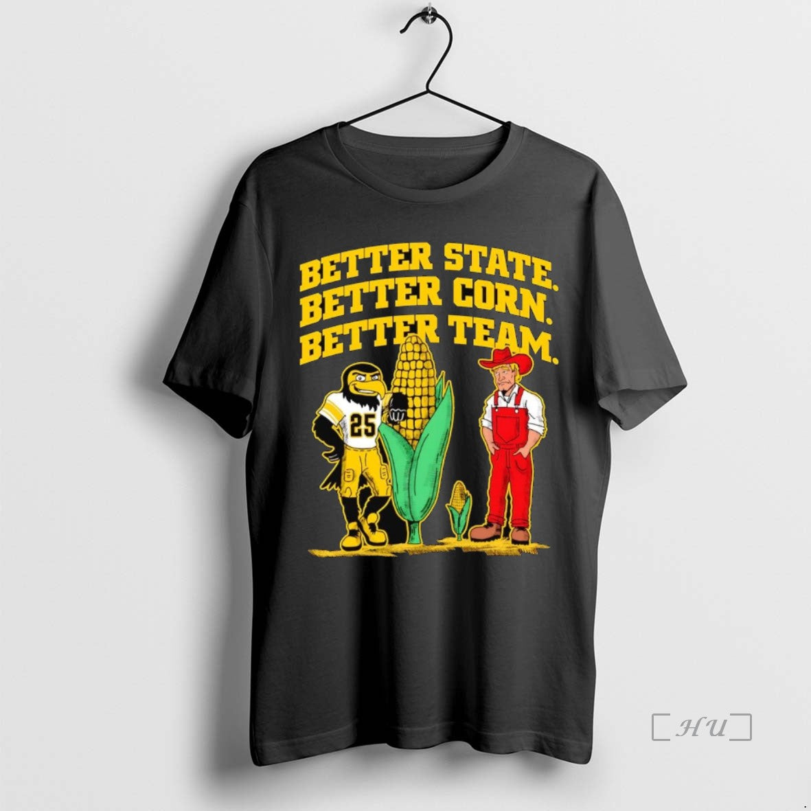 Trending Iowa Hawkeyes Vs Nebraska Cornhuskers Better State Better Corn Better Team Premium T Shirts