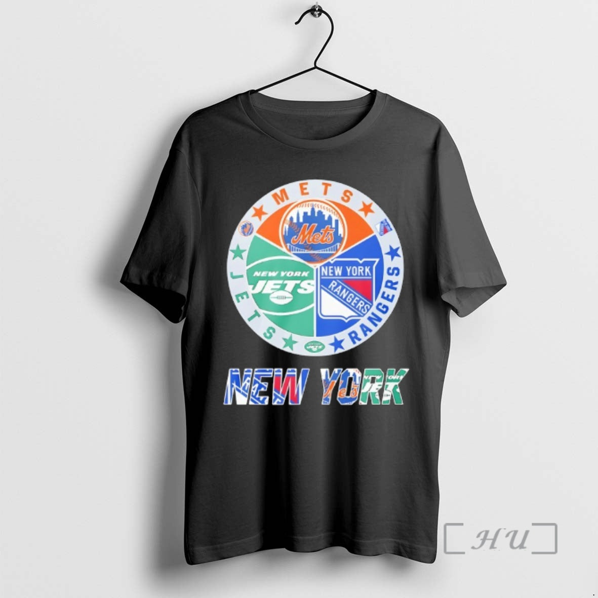 Trending New York Rangers New York Mets New York Jets Mashup Logo Premium T Shirts - clothing by TeeHivey.com
