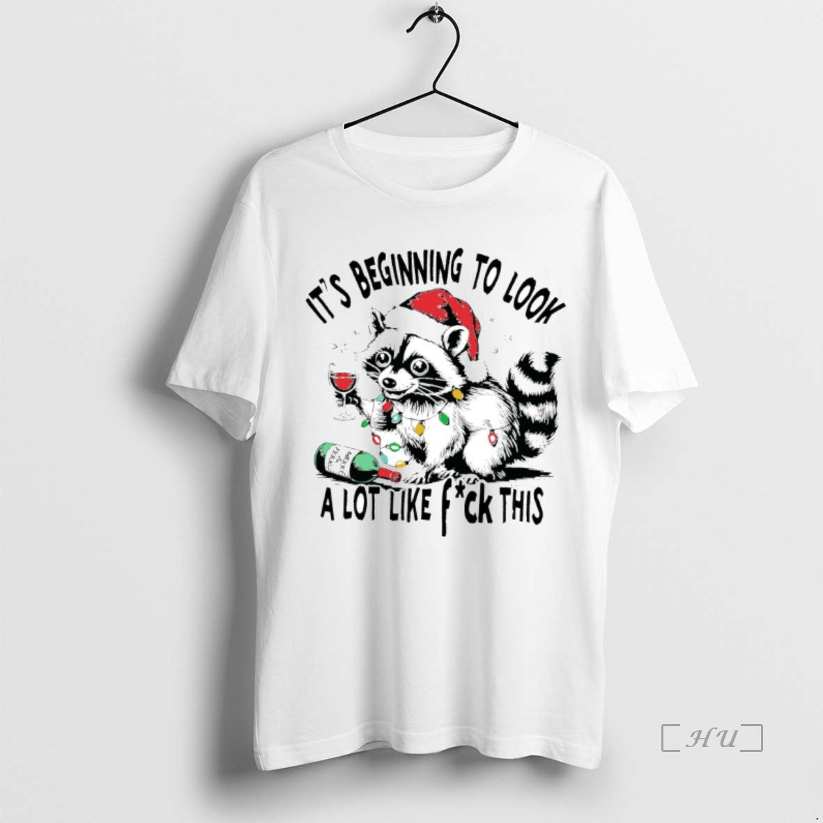 Trending Raccoon Christmas Lights Its Beginning To Look A Lot Like Fuck This Premium - clothing by TeeHivey.com