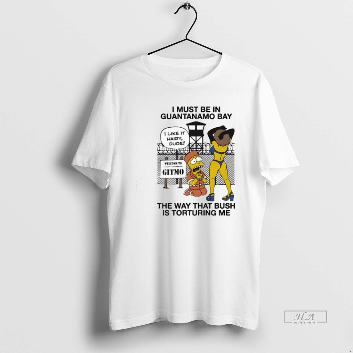 Trendy Bart Simpson I Must Be In Guantanamo Bay The Way That Bush Is Torturing - clothing by TeeHivey.com