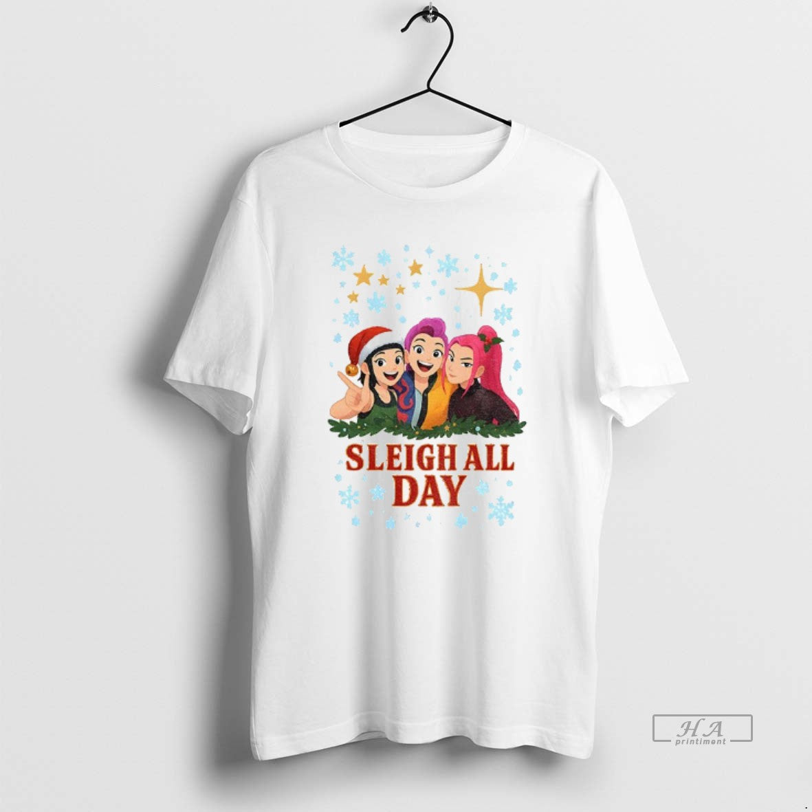 Trendy Kpop Demon Hunter Huntrix Sleigh All Day Holiday Christmas - clothing by TeeHivey.com