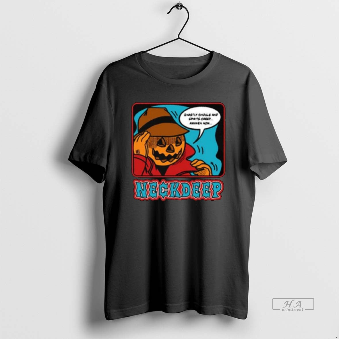 Trendy Pumpkin Guy Neck Deep Long Sleve - clothing by TeeHivey.com