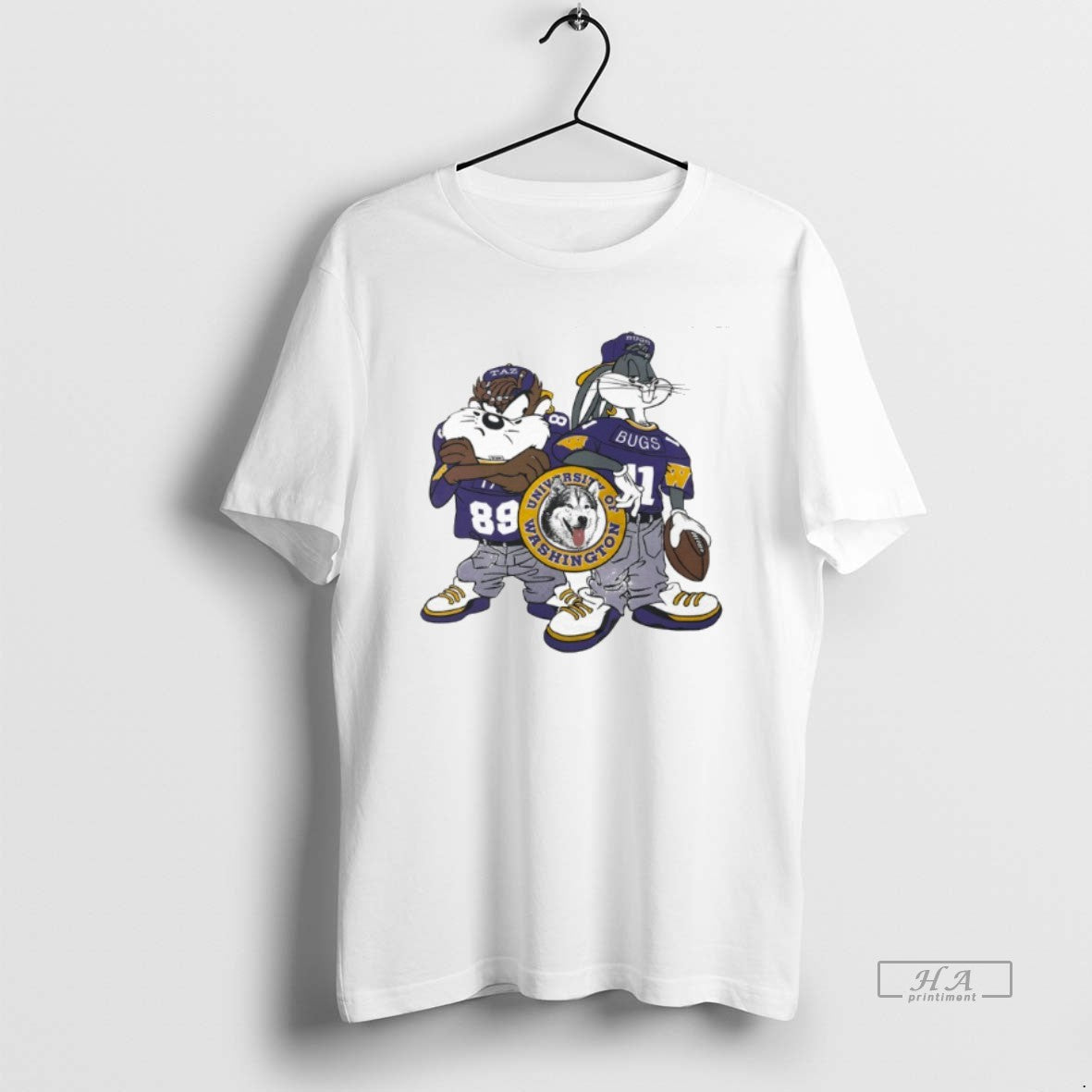 Trendy Taz And Bugs Bunny Wearing University Of Washington Huskies Football - clothing by TeeHivey.com