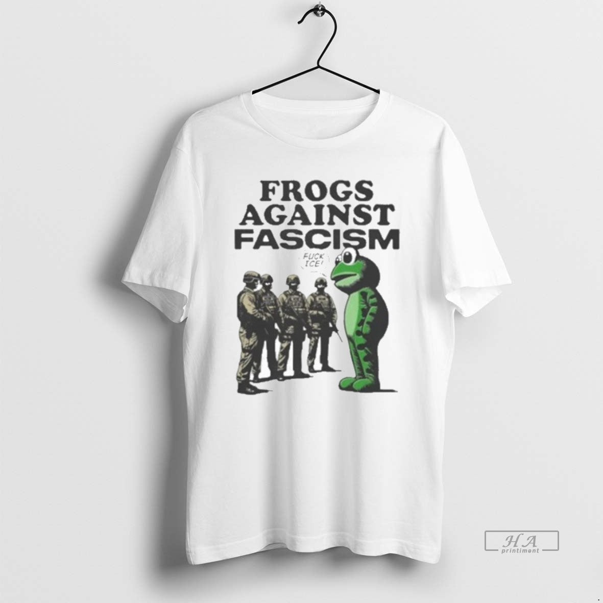 Trendy Frogs Against Fascism Fuck Ice - clothing by TeeHivey.com