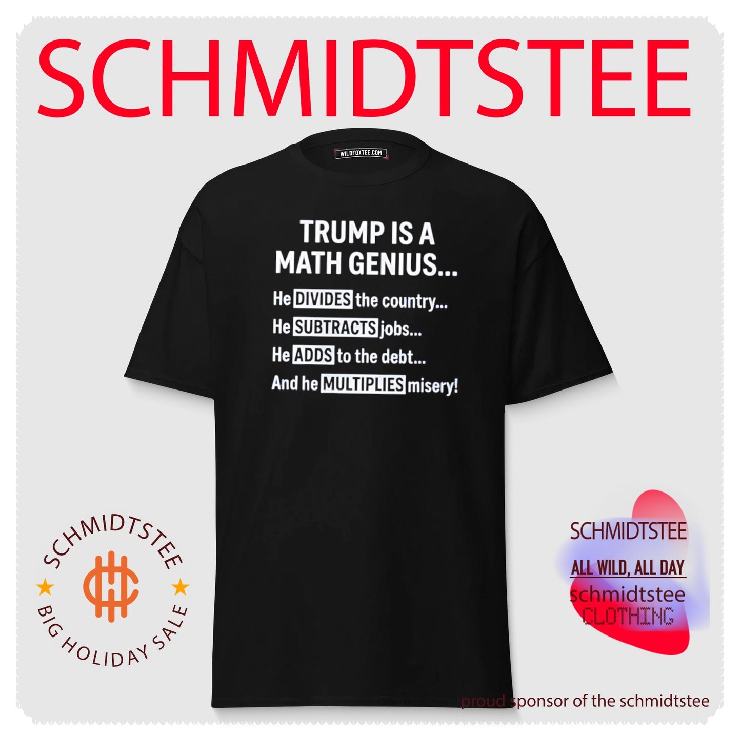 Trump Is A Math Genius He Divides The Country He Subtracts Jobs Shirt