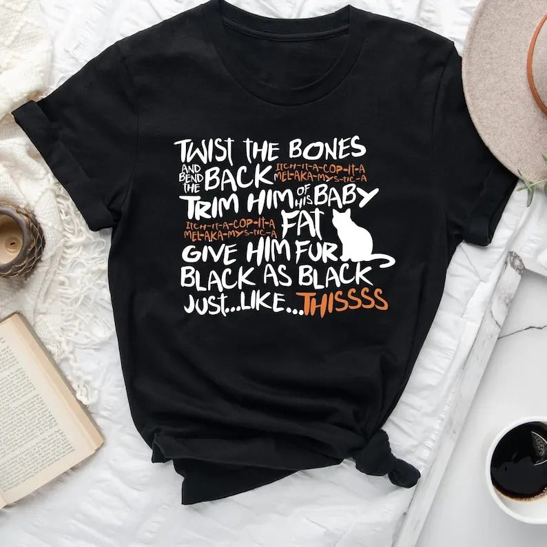 Twist the Bones Halloween Shirt, Black Cat Halloween T-Shirt, Vintage Halloween Tee, Witch Party Tee, Sanderson Sisters Shirt, Hocus Pocus