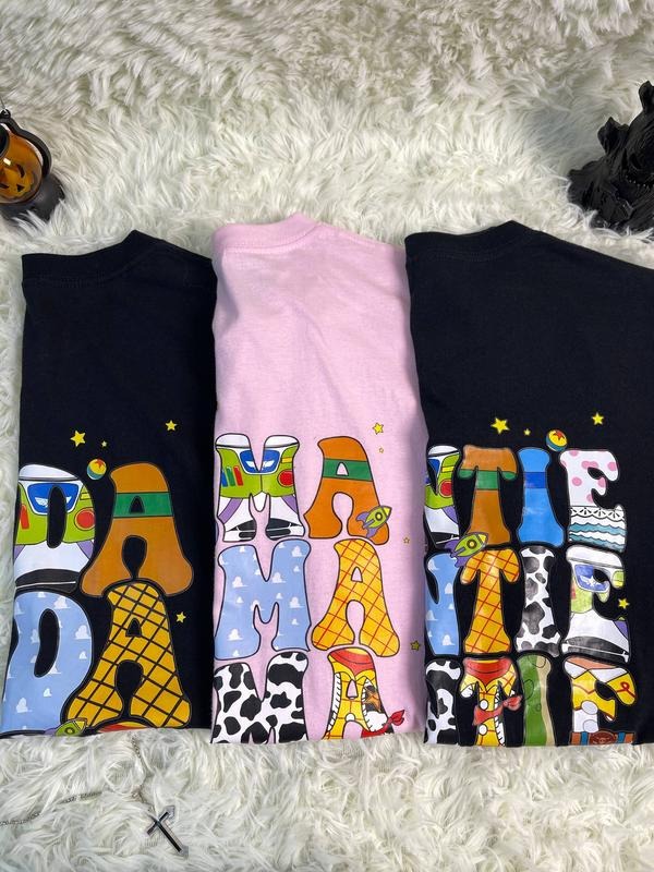 Two Sided Mom Dad Auntie T Shirt, Retro Mom Dad Auntie Life T-shirt, Mother's Day Gift For Mother And Aunt, Father's Day Tee, Family Matching Shirt, Cotton Top, Unisex For Everyday Wear, Casual Crewneck Short-sleeve