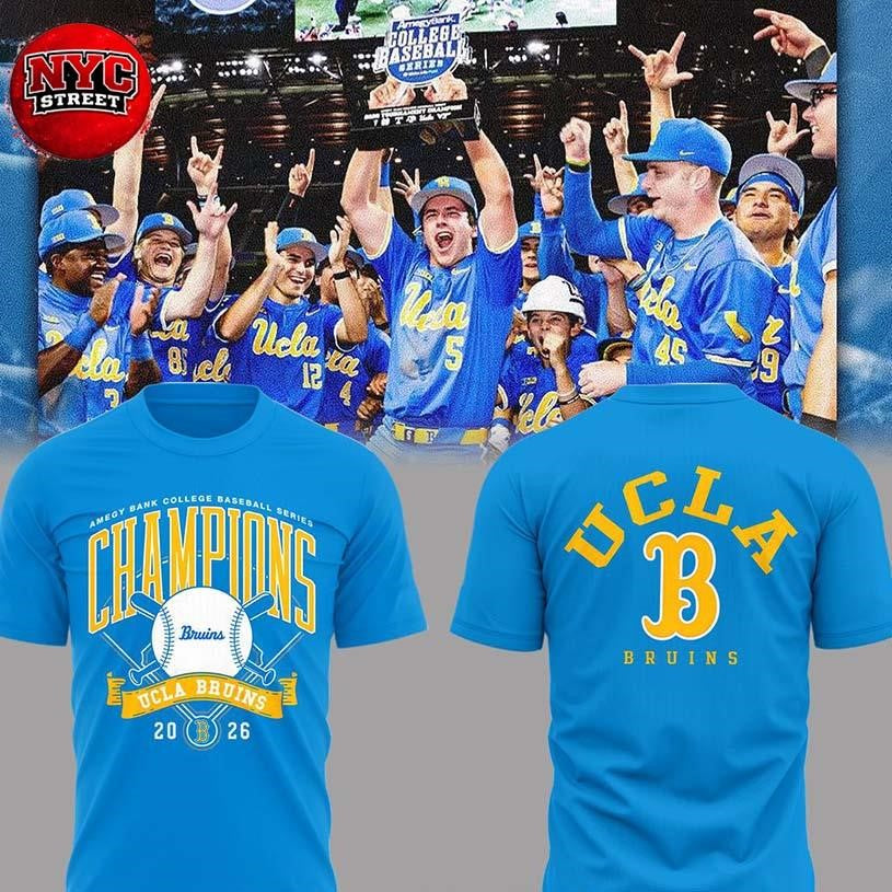 UCLA Bruins x Amegy Bank College Baseball Series Champions 2026 Two Sided Shirt
