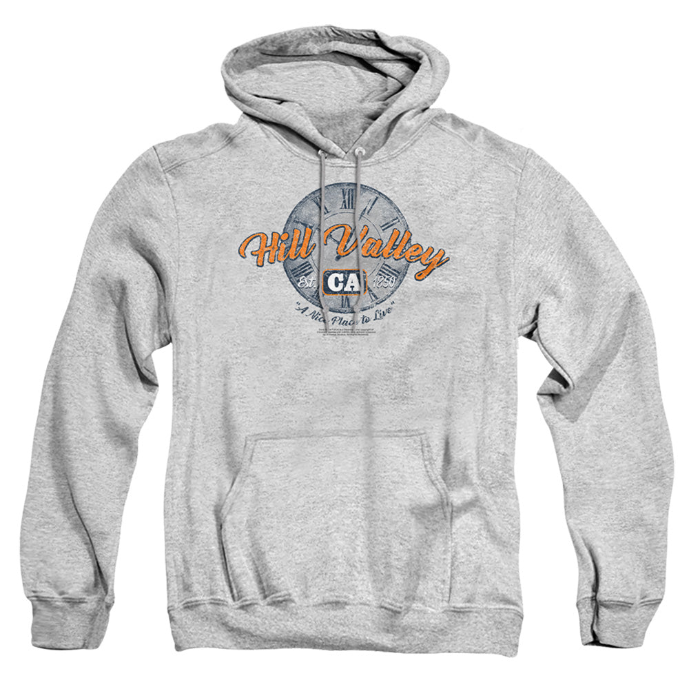Back To The Future Hill Valley Mens Hoodie Athletic Heather