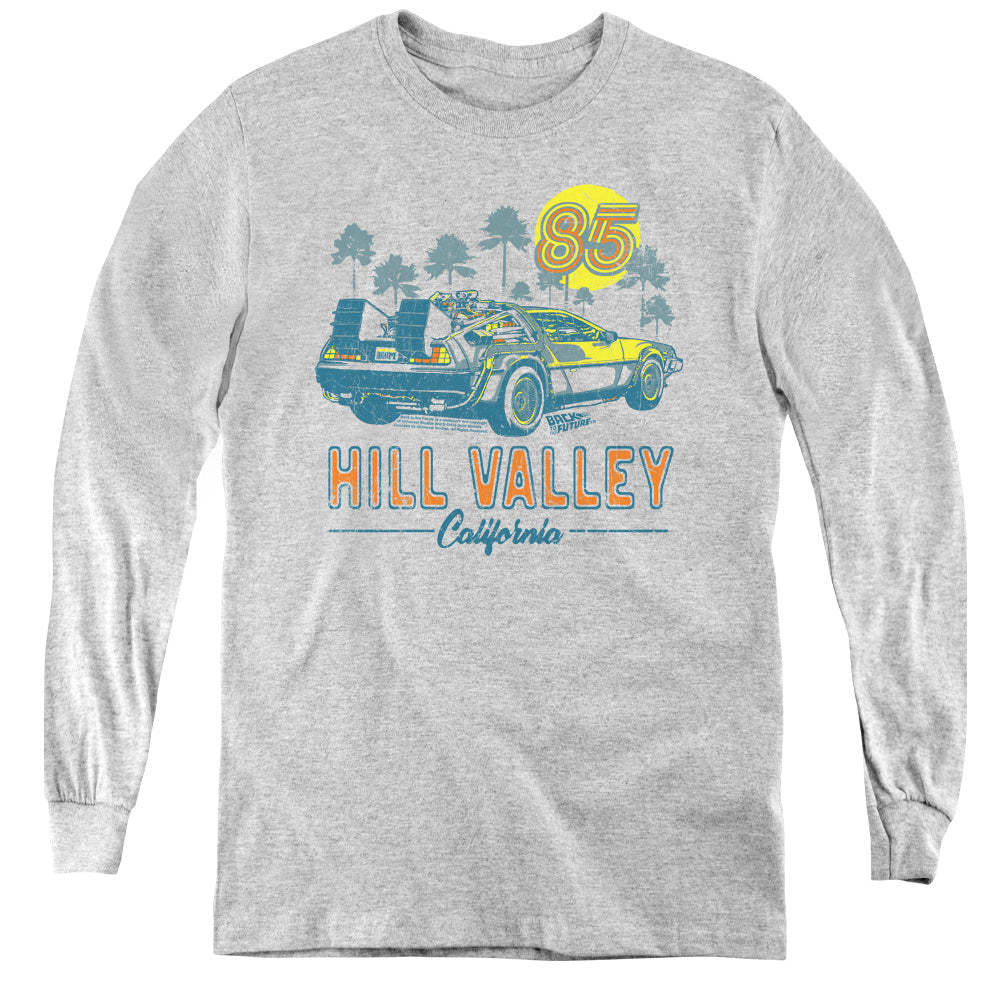 Back To The Future 85 Long Sleeve Kids Youth T Shirt Athletic Heather - clothing by TeeHivey.com