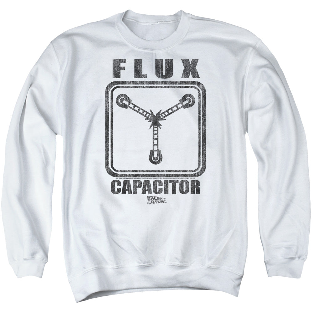 Back To The Future Flux Capacitor Mens Crewneck Sweatshirt White - clothing by TeeHivey.com (Image 2)