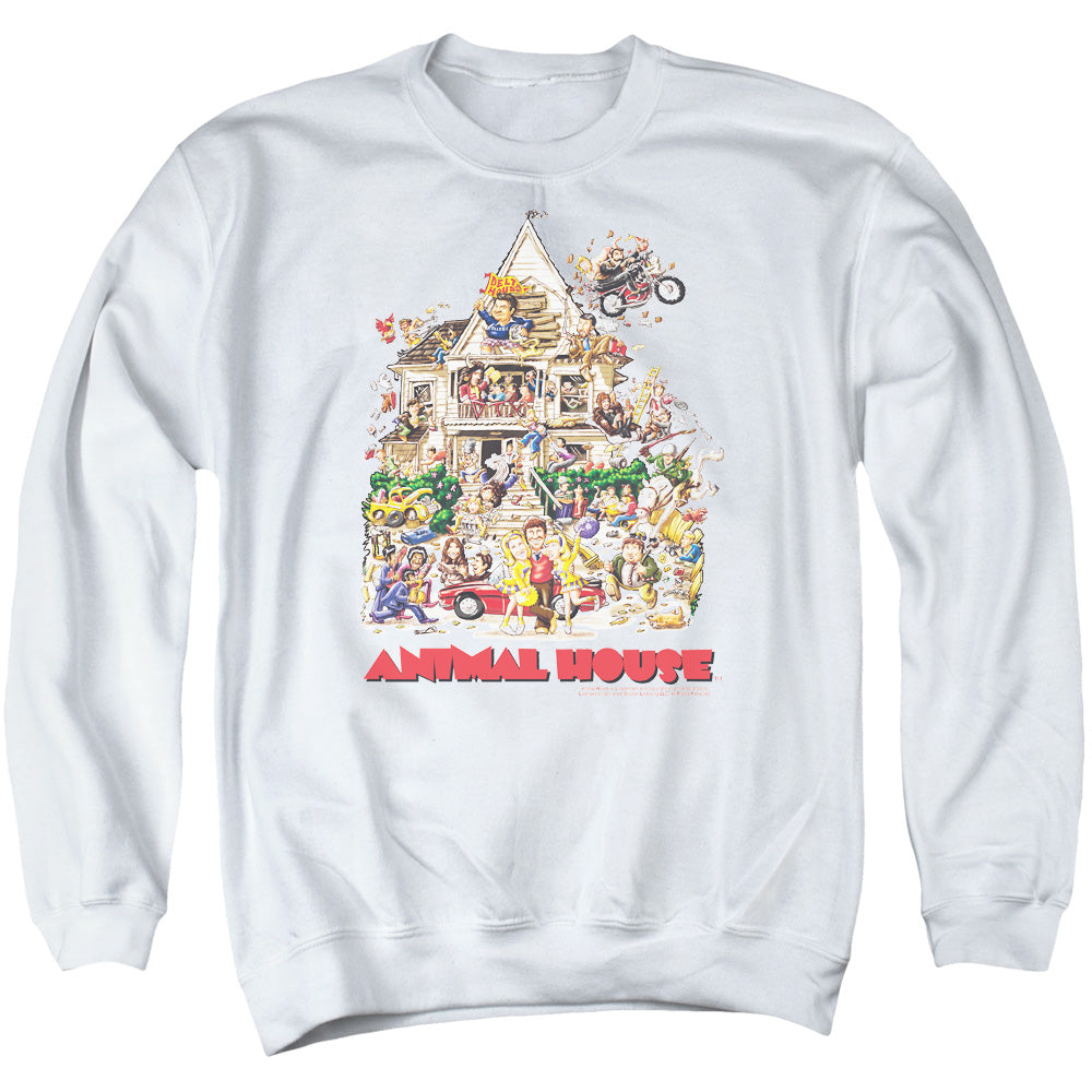 Animal House Poster Art Mens Crewneck Sweatshirt White - clothing by TeeHivey.com