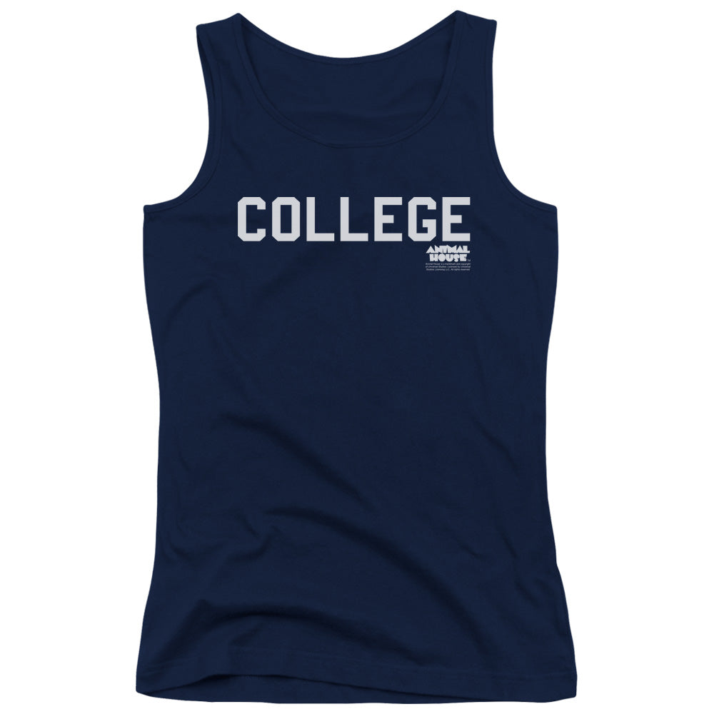 Animal House College Womens Tank Top Shirt Navy Blue - clothing by TeeHivey.com